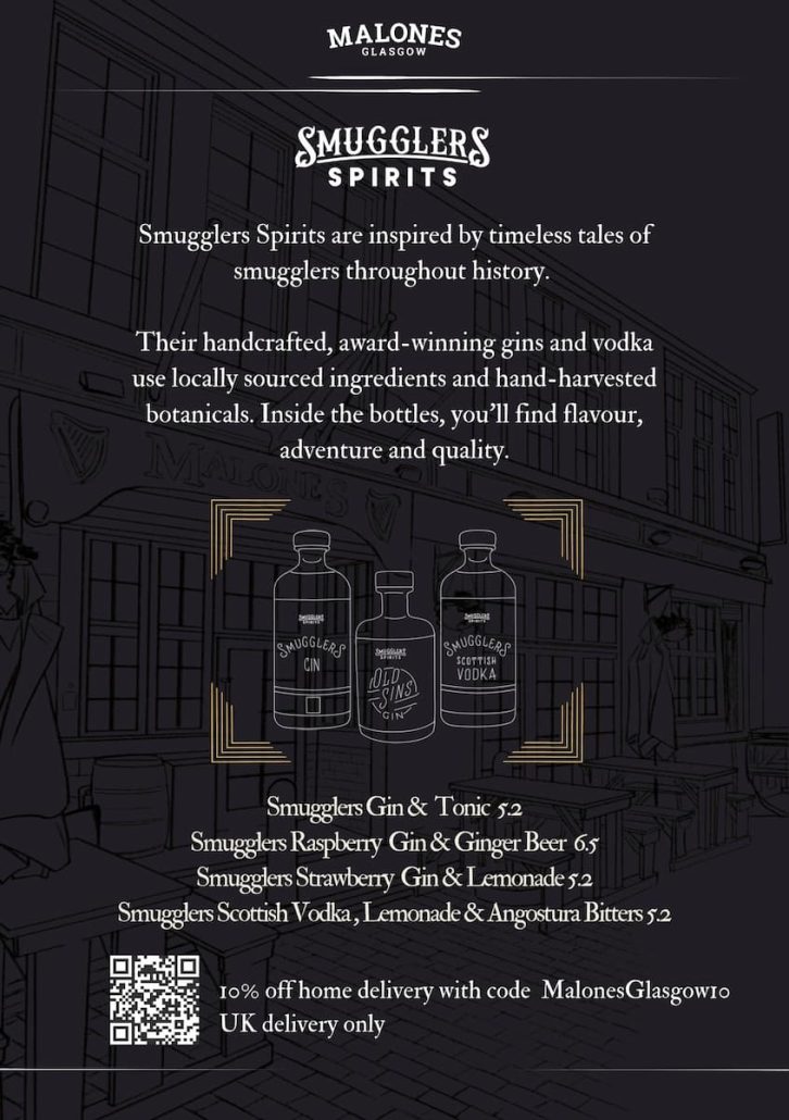 Malones Glasgow Drinks Menu July 2025 Page 6