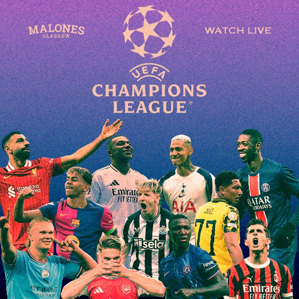 Watch Champions League Football in Glasgow at Malones