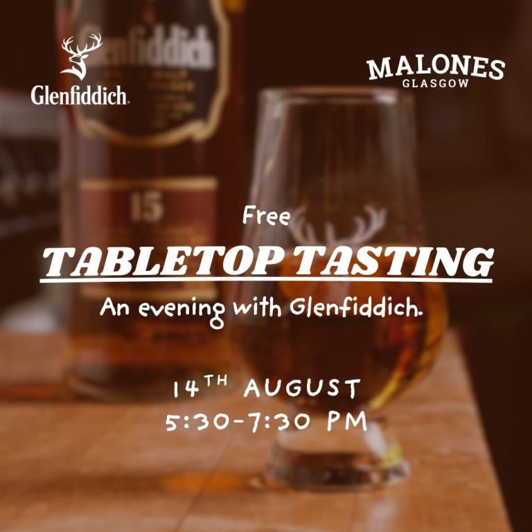 Glenfiddich Barrel Top Whisky Tasting at Malones Glasgow